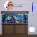 4 Inch Aquarium Net, Fish Net for Fish Tank with 8.6" to 39" Long Extendable Stainless Steel Handle Blue Round Small Aqu