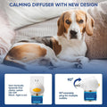 Dog Calming Pheromones Diffuser 6 in 1 Kit Appeasing Pheromone Diffuser to Calm (2 Plug in+4 Pack 48ml Refill) for Anxie