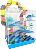 Large Blue 5-Floors Hamster Mansion Mouse Habitat Gerbil Cage