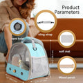 Bird Carrier, Portable Small Bird Parrot Parakeet Carrier with Standing Perch and Mat, Side Access Window Collapsible