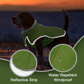 Dog Winter Coat with Waterproof Zipper Harness Hole, Fleece Dog Jacket