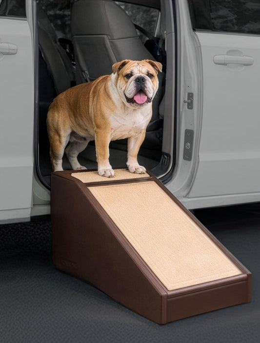 Pet Gear Stramp Stair and Ramp Combination for Dogs/Cats, Easy Step, Lightweight/Portable, Sturdy, Easy Assembly (No Tools Required) 1 Model, Coffee Bean