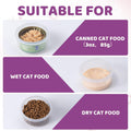 4Pack Cat Can Covers for 3 oz Canned Food Storage Container, Airtight Lock Pet Food Sealer Lids Transparent Kitten Can Box for 2.56''/65mm D and 85g Small Cans