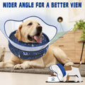 Toptakeit Elevated Inflatable Dog Cone Collar to Stop Licking, Dog Donut Collar After Surgery, Soft Pet Cone Alternative for Small Medium Large Dogs