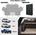 YJGF Back Seat Extender,Dog Seat Cover for Back Seat,Hard Bottom Car Seat Cover for Dogs,Dog Hammock for Car,Back Seat Pet Cover for Dogs(Black,for Car/SUV/Small Truck)