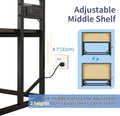 METYERRY 40 Gallon Fish Tank Stand with Power Outlet,Adjustable Shelf