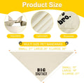Big Brother Dog Bandana Beige XLarge 1PCS, Adjustable Triangle Scarf