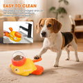 Dog Interactive Treat Dispenser, 2026 New Yellow Duck Cat Treat Dispenser with Button, Slow Treat Feeding Dispenser for Small & Large Cats Dogs