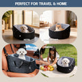 TOPOmericeDog Car Seat for Small Dogs up to 30 lbs, Pet Booster Seat with Adjustable Harness & Non-Slip Base, Cozy Dog Car Bed for Travel, Removable Machine Washable Cover for Cars, Trucks & SUVs
