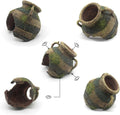 relaqcc Aquarium Decor Ruins Leaning Vase Hideaway Cave, Betta Fish Tank Accessories for Goldfish, Shrimp, Conch, Cichli