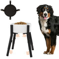 Piskyet Raised Dog Bowl Stand for Large Dogs Adjustable Elevated Dog Bowl Fits 6-10" Bowls, Height Adjustable to 7.6-15" Tall,Single Food and Water Stand Feeder(Bowl not Included)