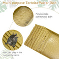 PINVNBY Reptile Bathing Pool Plastic Tortoise Food Dish with Ramp Reptile Food Dish & Water Bowl Tortoise Habitat Access