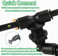 Reptile Mister Nozzles - T Double Misting Assembly, 1/4'' Misting Nozzles for Terrarium, Paludarium, Vivarium, Plants, A