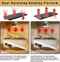Bearded Dragon Basking Platform,Wood Reptile Hide Cave with Slate Rock,L