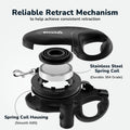 Pecute 32ft Retractable Dog Leash with Reflective Strips, 360° Tangle-Free, One-Button Control & Sturdiness Nylon Material, Long Leash Retractable with Poop Bag Holder for Medium Large Dog