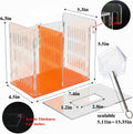 Fish Tank Divider & Breeder Box, Acrylic Aquarium Isolation Hatchery,Orange