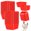 Maxdot 20 Pcs Chicken Water Feeder Cups 16 oz Pigeon Bird Feeder Cups Hanging Cage Chicken Water Cup for Pet Parrot Rooster Parakeet Bunny Gamefowl Poultry Wire Hutch(Red)