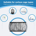 SFIELCAPA 2 Pcs Bird Cage Seed Catcher, Adjustable Bird Cage Net Cover, Reusable Soft Nylon Cover for Parrot Enclosures (Black)