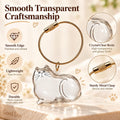 Cat Fur Memorial Keychain Keepsake Capsule Hair Storage Pendant for Pet Remembrance Fillable