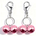 IVIA PET 4 Sets Cat Bell for Dog Collar Charm Training Pet Pendant Accessories with 2 Pack Stainless Steel Dog Tag Clips(2 X-Small Pink)