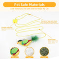 Tocirelo Interactive Cat Toys Bird - Realistic Cat Interactive Toys for Indoor Cats with Catnip and Feather, 3 Pack Hanging Chirping Bird Cat Toy, Bored Kitten Kicker Chase Exercise Door Frame Toy