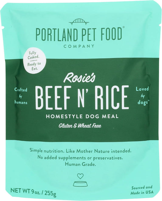 Portland Pet Food Company, Homestyle Dog Meal Rosies Beef N Rice, 9 Ounce