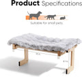 FUKUMARU Cat Window Perch, Sturdy Wood Hammock Window Bed for Indoor Cats