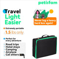 Travel Light Portable Cat Travel Litter Box. Ultra-Lightweight, Stop Lugging a Heavy Hard Litter Box. Zipped Lid, Keep Everything Contained. Ideal for Hotel Stays, Car Trips, Flights Without Any Mess