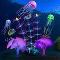 kathson 6PCS Glowing Effect Fish Tank Decors Silicone Glow Kelp Plant