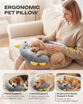 Losape Dog Calming Pillow, Soft Pet Pillows for Small Dogs and Cats, Washable Fluffy Cozy Sleep Dog Neck Pillow, Dog Bed Pillow for Senior Pup Puppy Kitten(L Gray)