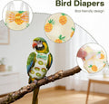 HJZHII 4 Pcs Bird Diaper, Parrot Diapers with Waterproof Inner Reusable Flight Suit Cute Soft Bird Diaper Clothes for Parakeets Cockatiel Canary Monk Parakeet (L)