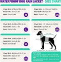 Dog Raincoat, Waterproof Dog Rain Jacket with Hood Black 2XL