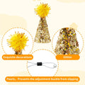 Mini Party Hats for Animal Figures 1" Tiny Fingers Hats for Little Resin Toys 10 Pcs Figurines Hat with Pom Poms