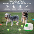 Automatic Ball Launcher for Dogs, Dog Fetch Ball Thrower Launcher, 4 Adjustable Distances, Interactive Pet Self Playing 