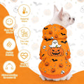 Dog Halloween Hoodie for Small Medium Dogs - Comfort Dog Halloween Hooded Sweatshirt with Pocket and Leash Hole for Fall