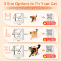 LIBBEPET Thin Cat Door, Safety Pet Door for Cats Up to 25 lbs, Interior Cat Door with 4 Way Locking for Window, Sliding Door and Cat House, Easy to Install, Extra Large