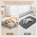 EHEYCIGA Washable XL Dog Bed for Crate 41x27 Inch, Reversible Kennel Pad for Extra Large Dogs Weight Up to 75 lbs, Plush and Comfy Pet Sleeping Mat, Grey