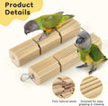 DBNESS 2 PCS Bird Chew Toys, Parrot Foraging Toys with Beak Grinding & Relieve Boredom, Natural Wooden Hanging Blocks To