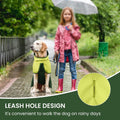 BRKURLEG Dog Raincoat, Waterproof Rain Jacket with Hood, Green, S