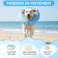 Hipubby Inflatable Dog Cone Collar for Dogs & Cats, ECollar Alternative to Prevent Licking and Biting After Surgery, Com