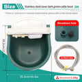 Automatic Water Bowl Plastic Livestock Waterer with Float Valves Stainless Steel Cover Livestock Water Trough Bowl,for C