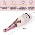 CHEWFFON Dog Toy, Pink Champagne Shape Squeaky Toy for Boredom