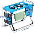 Dog Grooming Hammock Stand, Ground Support, Stainless Steel Frame, Foldable