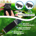 fishkeeper Dual-Blades Magnetic Aquarium Glass Cleaner with 4 Algae Scraper