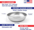 Stainless Steel Cat Bowl for Food & Water by Americat – Made in USA – Dishwasher Safe, Human Grade, Whisker Friendly Dis