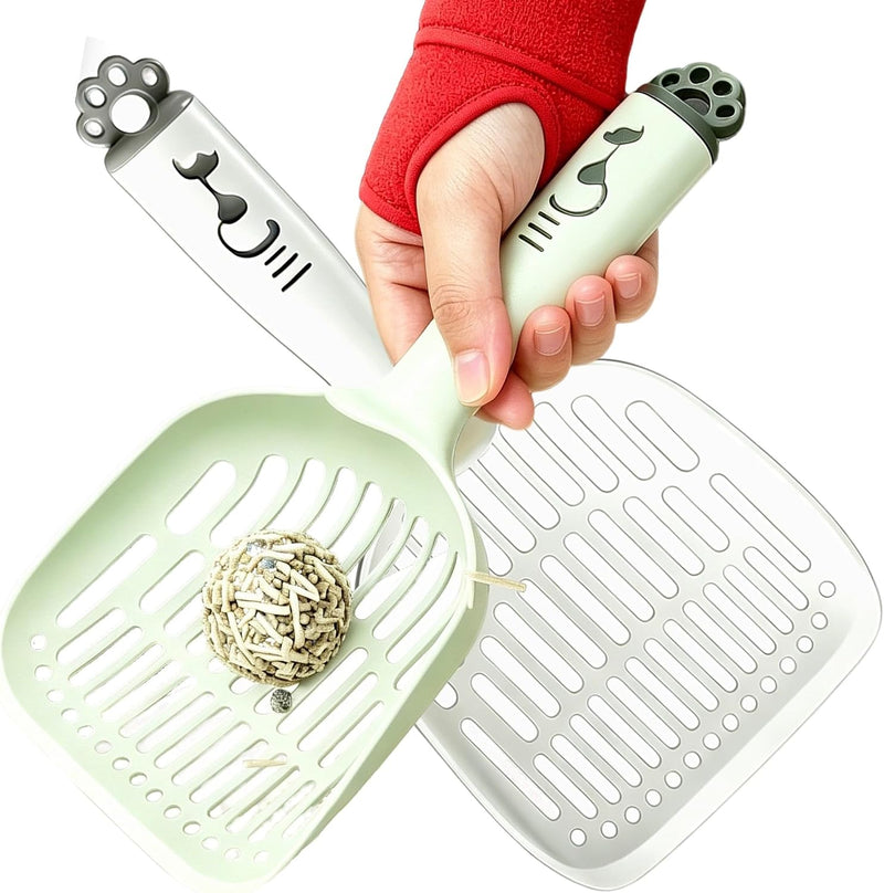 QUALIALL Cat Litter Scoop, 2-Pack, Premium, Extra Sturdy