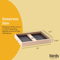 Birds Choice Pole Mount Seed Catcher Platform Feeder | Medium, Taupe