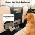 Dog Car Barrier for Backseat, Pet Safety Net with Storage Pockets, Prevents Dogs from Jumping to Front Seat, Easy Install, Fits Most Cars SUVs Trucks