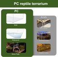 Reptile PC Tank Starter Kit Tarantula Enclosure Hermit Crab Habitat | 10.2" x 5.9" x 5.7" Spider Terrarium Full View for