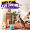 Interactive Cat Toys for Indoor Cats, 360° Automatic Spin Flying Bird Wand